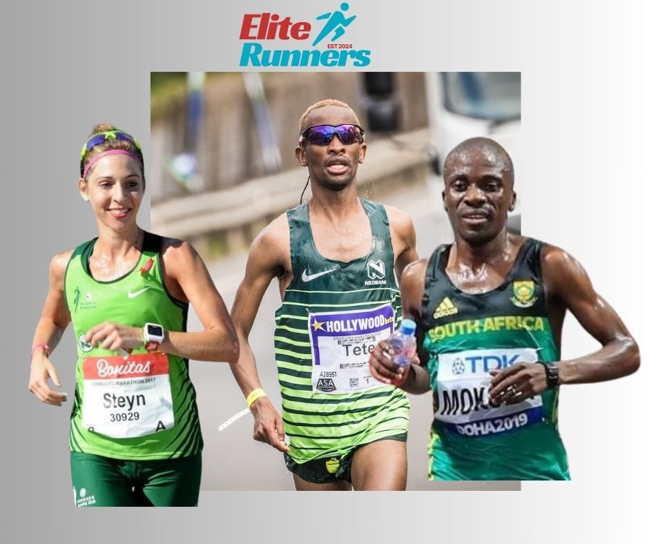 Elite Runners: gerda steyn, tete dijana, stephen mokoka