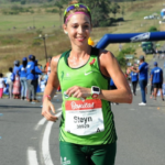 Smiling running Gerda Steyn