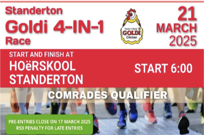 Official Standerton Goldi Marathon Race flyer